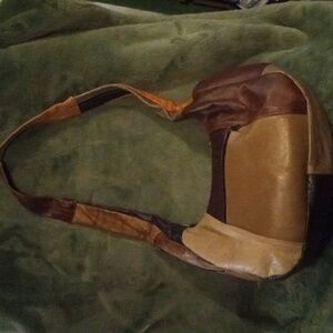 Color Block, Genuine Leather Hobo bag (minor wear & tear) pics